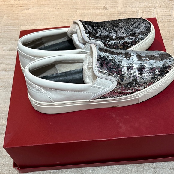 Tory Burch Silver Sequin Slip-On Sneakers main image 1